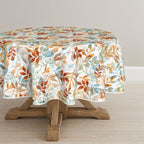Horaldaily Fall Tablecloth 60 x 84 Inch Rectangular Thanksgiving Orange