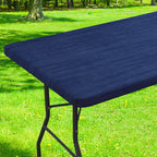 Smiry Rectangle Table Cloth, Waterproof Plastic Table Cover for 5FT Tables