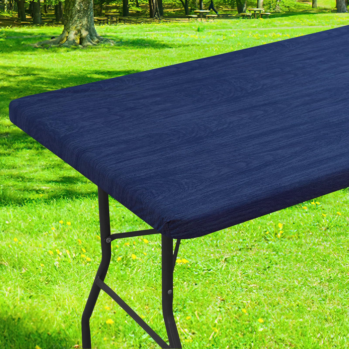 Smiry Rectangle Table Cloth, Waterproof Plastic Table Cover for 5FT Tables