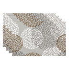 QIYI Boho Table Placemats Set of 4, 12"x18" Linen Place Mats, Wildflowers
