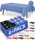 Utopia Kitchen Plastic Table Cloth Disposable [White, 12 Pack]
