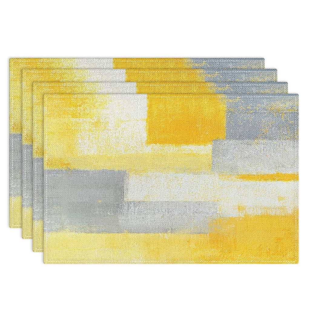 Emvency Farmhouse Placemats Set of 4, 12x18 Inch, Modern Abstract