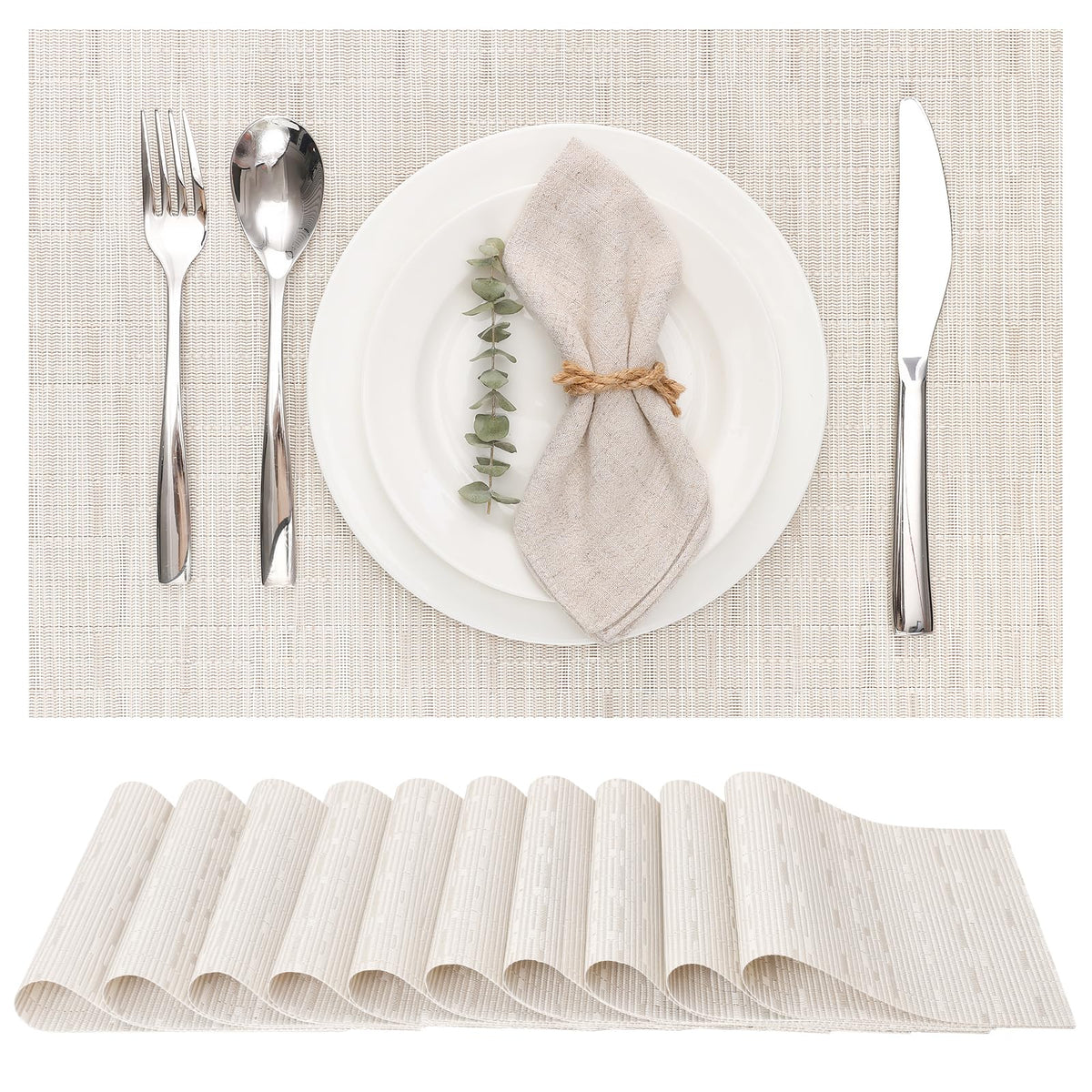 Myir JUN Placemats Set of 8 Kitchen and Dining Table Placemats