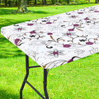Smiry Rectangle Table Cloth, Waterproof Plastic Table Cover for 5FT Tables