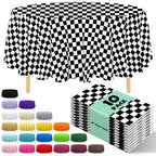 10 Pack Silver Grey Plastic Tablecloth 54x108 Inch Disposable Waterproof Rectangle Table Cover for Party Birthday Wedding Picnic Outdoor