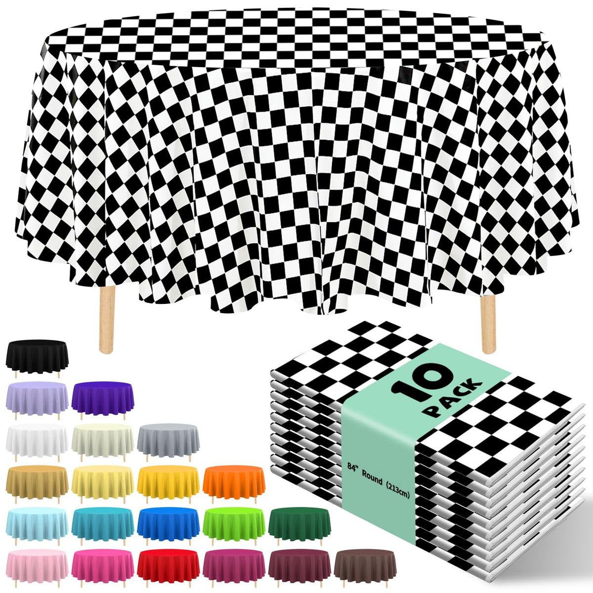 10 Pack Silver Grey Plastic Tablecloth 54x108 Inch Disposable Waterproof Rectangle Table Cover for Party Birthday Wedding Picnic Outdoor