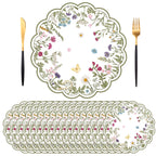50 PCS Paper Placemats Disposable, Vintage Wildflower Place Mats