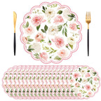 50 PCS Paper Placemats Disposable, Vintage Wildflower Place Mats