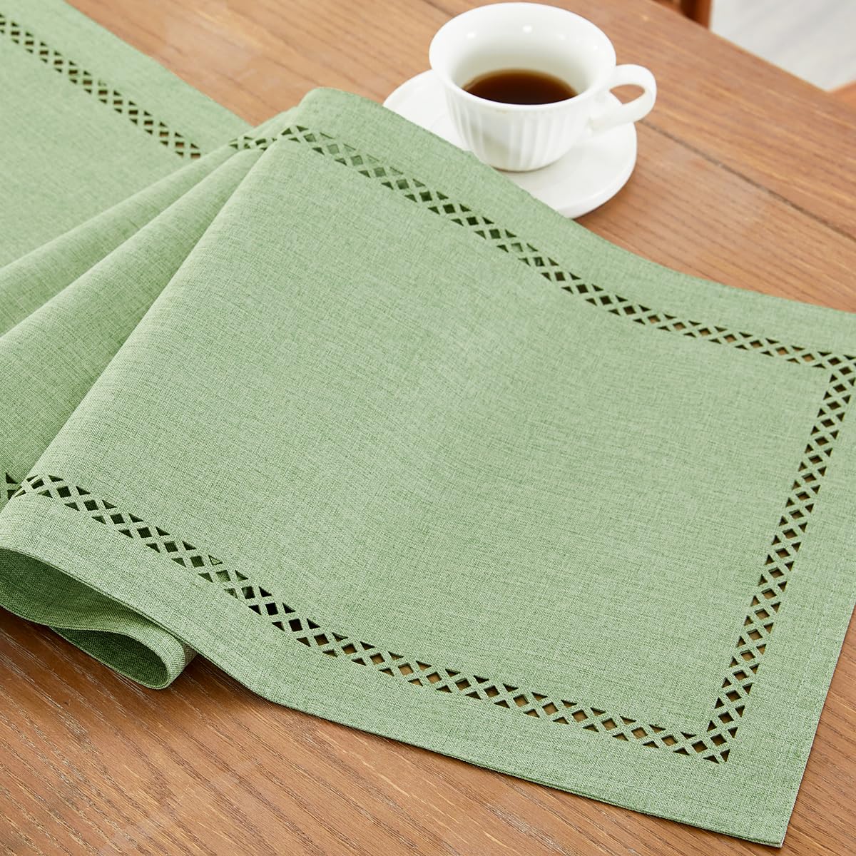 Orange Burlap Place Mats, Fall Placemats Set of 4, 12 x 18 Inch