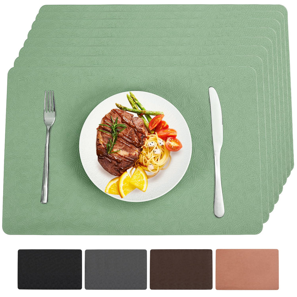 Black Halloween Vinyl Placemats Set of 6 Waterproof Table Mats