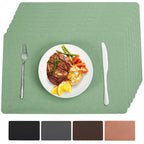Black Halloween Vinyl Placemats Set of 6 Waterproof Table Mats