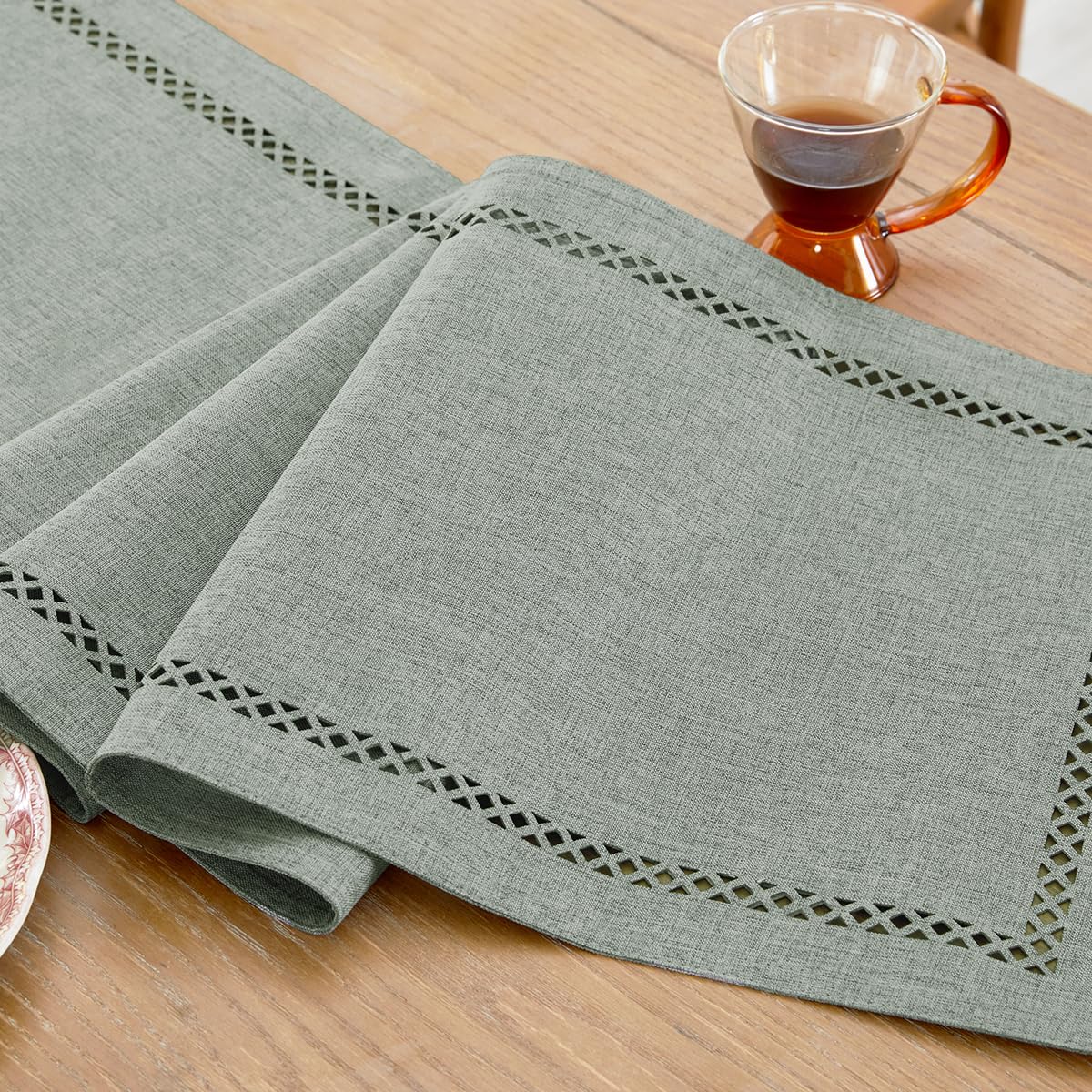 Orange Burlap Place Mats, Fall Placemats Set of 4, 12 x 18 Inch