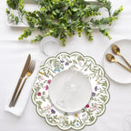 50 PCS Paper Placemats Disposable, Vintage Wildflower Place Mats
