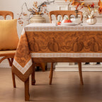 Romanstile Fall Thanksgiving Rectangle Tablecloth 60 x 84 Inch, Orange