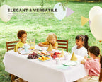 Utopia Kitchen Plastic Table Cloth Disposable [White, 12 Pack]