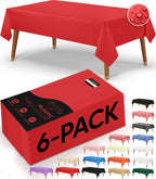 Utopia Kitchen Plastic Table Cloth Disposable [White, 12 Pack]