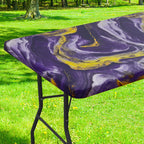 Smiry Rectangle Table Cloth, Waterproof Plastic Table Cover for 5FT Tables