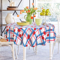DWCN Green Gingham Table Cloth 60×84 Inch Rectangle with Watermelon Print