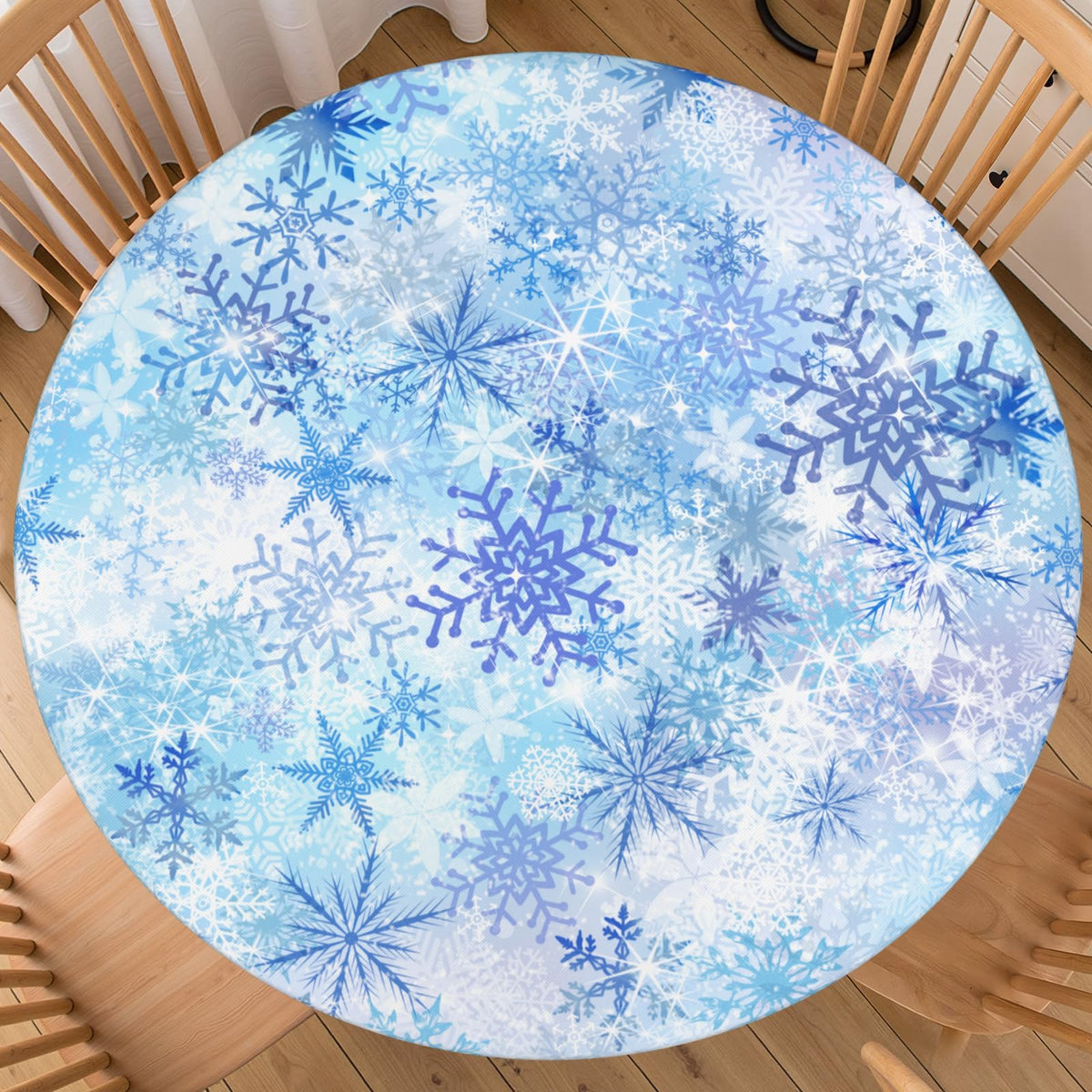 Fall Maple Leaves Round Fitted Tablecloth 40-44 inch, Autumn Leaf Berry Thanksgiving Table Cloth Elastic Edge,Vintage Farmhouse Table Cover Waterproof Washable, Picnic Camping Dining Party Decor