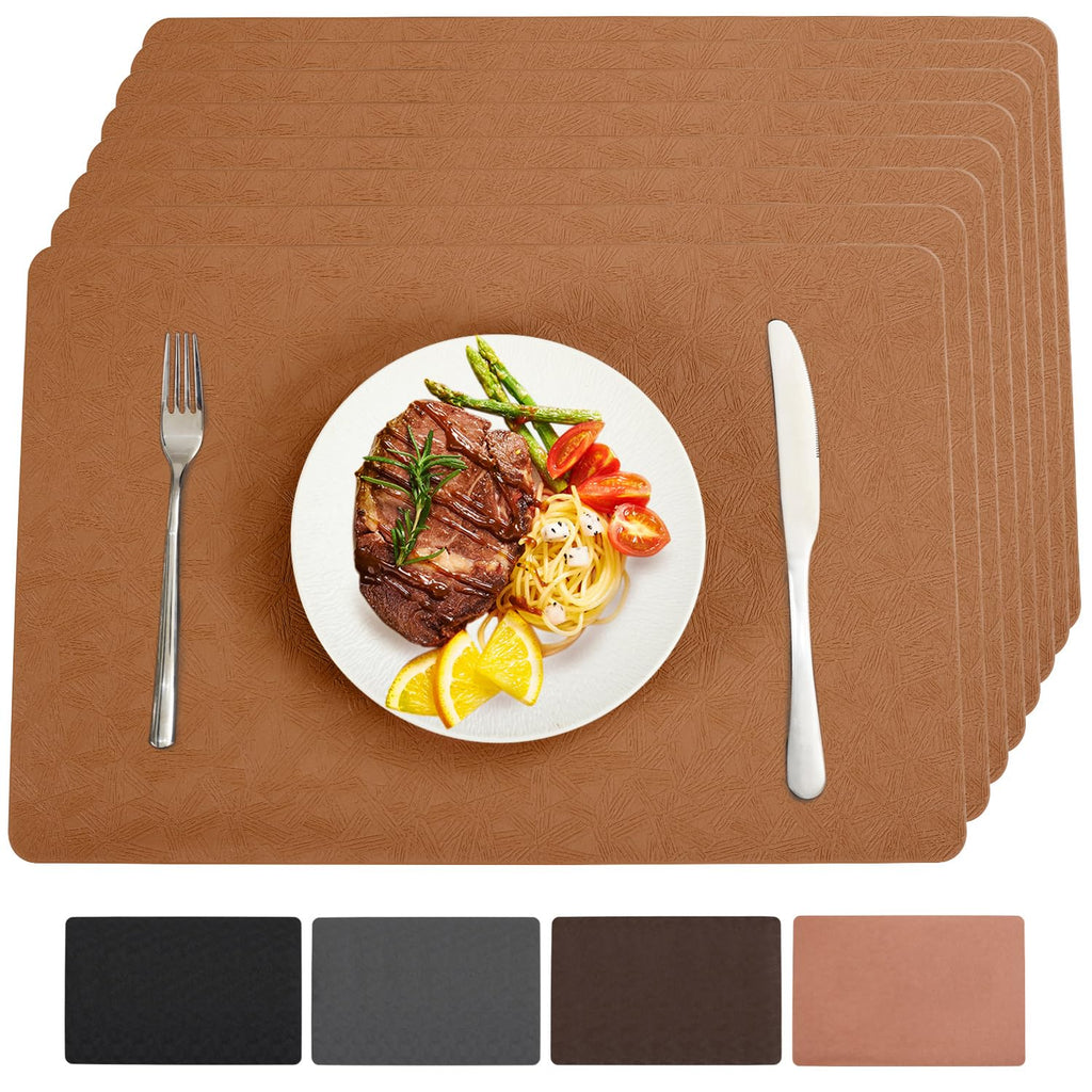 Black Halloween Vinyl Placemats Set of 6 Waterproof Table Mats