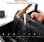 Black Halloween Vinyl Placemats Set of 6 Waterproof Table Mats