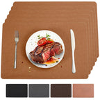 Black Halloween Vinyl Placemats Set of 6 Waterproof Table Mats