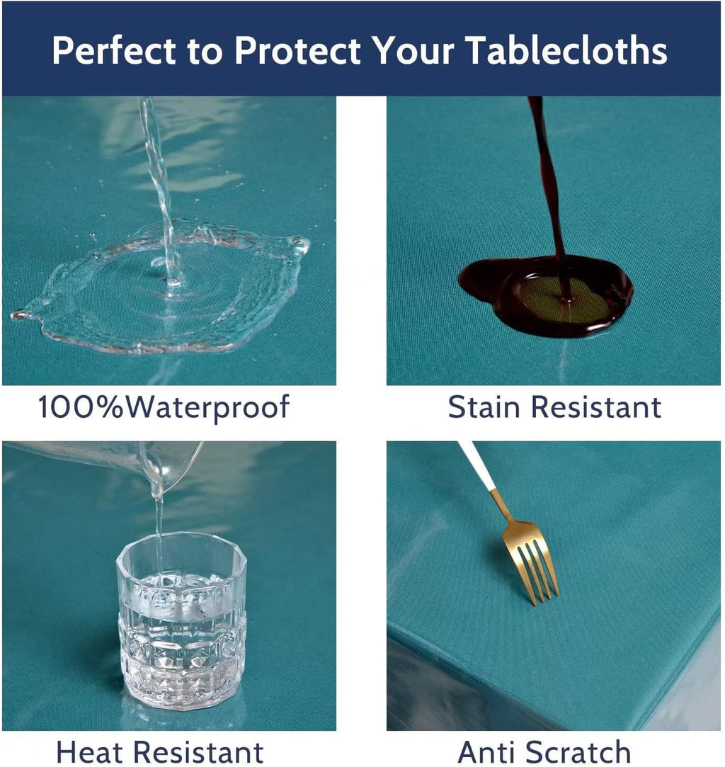 Romanstile Clear Plastic Table Cover Protector Tablecloth, 54 x 78 Inch