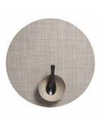Chilewich Basketweave Placemats, Woven Round Placemats Set of 4