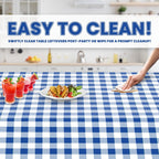 Grandipity Plastic Table Cloth Disposable 12 Pack 54” x 108” Rectangle