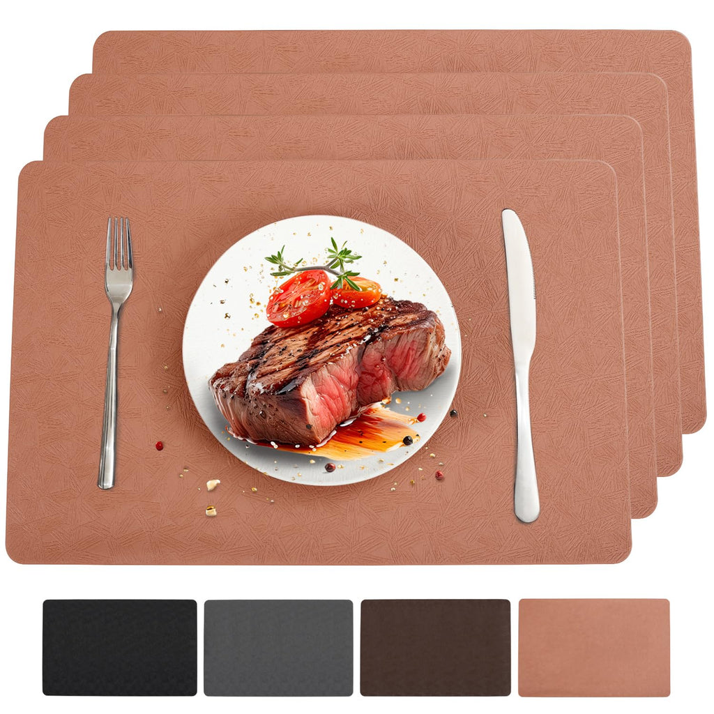 Black Halloween Vinyl Placemats Set of 6 Waterproof Table Mats