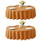 Fall Tablecloths Rectangular 6ft, Slub Texture, Waterproof, 2-Pack