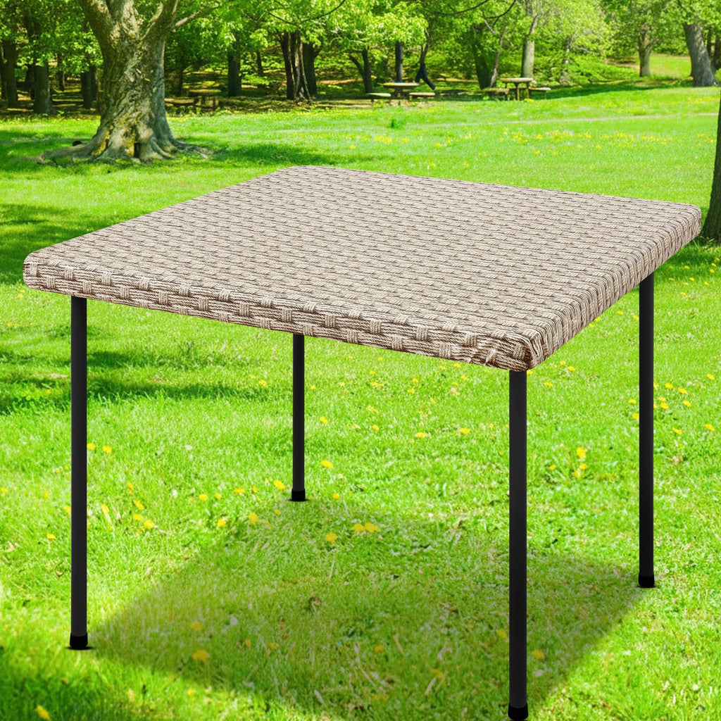 Smiry Rectangle Table Cloth, Waterproof Plastic Table Cover for 5FT Tables
