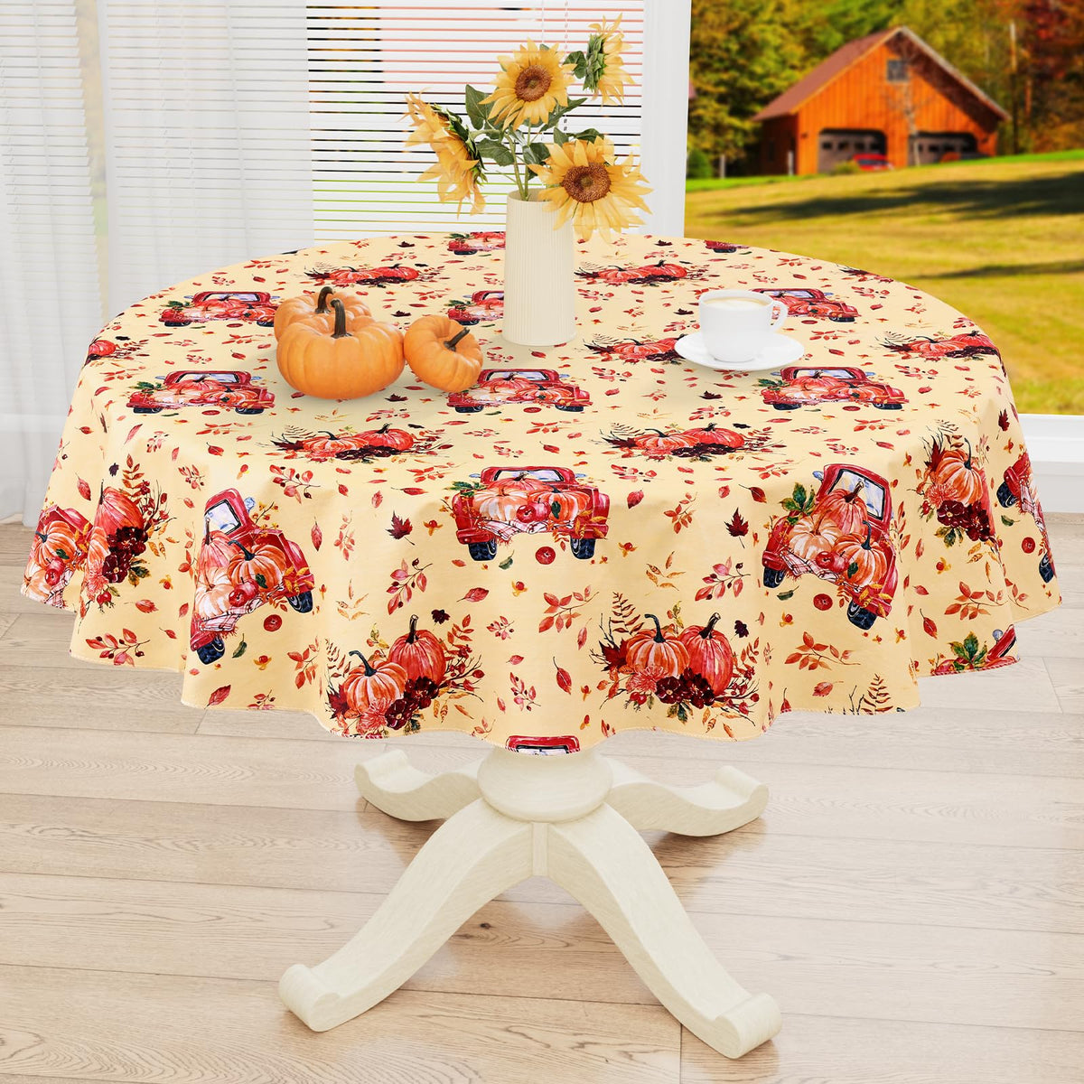 misaya Rectangle Waterproof Vinyl Table Cloth, Plastic Tablecloth with Flannel Backing, Wipeable Table Cover for Dinner, Picnic, Indoor and Outdoor (Weave Patternd, 52" x 70")