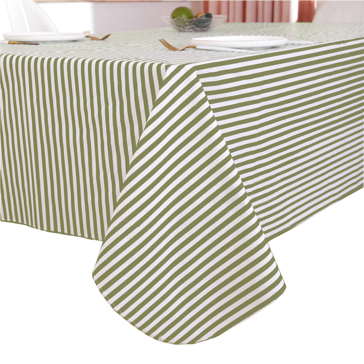 Heavy Duty Vinyl Tablecloth with Flannel Backing Waterproof Oil-Proof Plastic Table Cloth Stain-Resistant Wipeable Rectangle or Square Table Cover for Indoor and Outdoor (Color Checkered,54x54 Inch)