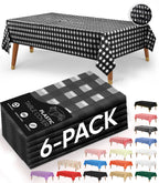 Utopia Kitchen Plastic Table Cloth Disposable [White, 12 Pack]
