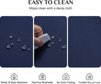 Softalker Rectangle Tablecloth, Waterproof Table Cloths Wrinkle Free Fabric Washable Polyester Table Cover for Dining Tables Party Outdoor Camping Parties Buffet - 60 x 84 inch, Navy Blue