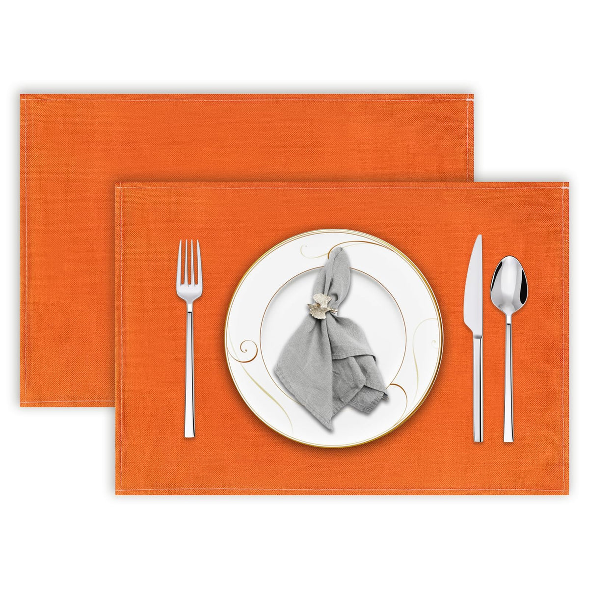 Niviy Placemats, Placemats Set of 4 Washable Place Mats, Green 12" x 18"