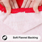 Smiry Rectangle Tablecloth, Elastic Fitted Flannel Backed Vinyl Tablecloths for 6ft Folding Tables, Waterproof Wipeable Table Covers for Indoor, Outdoor, Picnic and Camping (Red, 30"x72")