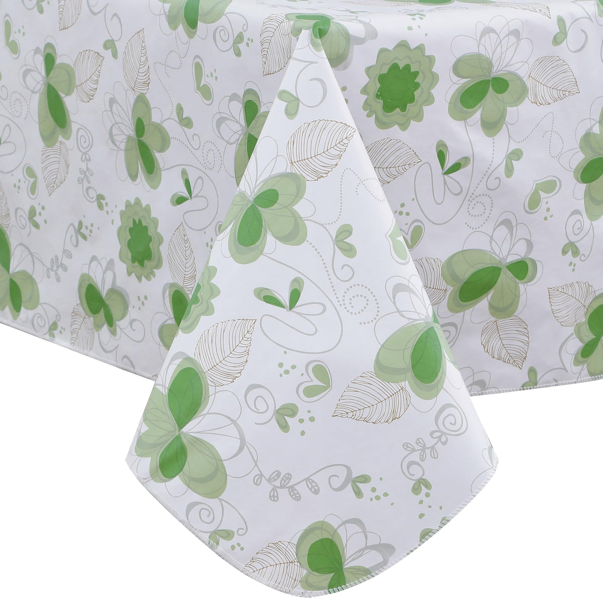 Heavy Duty Vinyl Tablecloth with Flannel Backing Waterproof Oil-Proof Plastic Table Cloth Stain-Resistant Wipeable Rectangle or Square Table Cover for Indoor and Outdoor (Color Checkered,54x54 Inch)