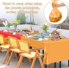 mwellewm 6Pc Plastic Table Cloth Disposable Tablecloth for Rectangle Tables