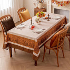 Romanstile Fall Thanksgiving Rectangle Tablecloth 60 x 84 Inch, Orange