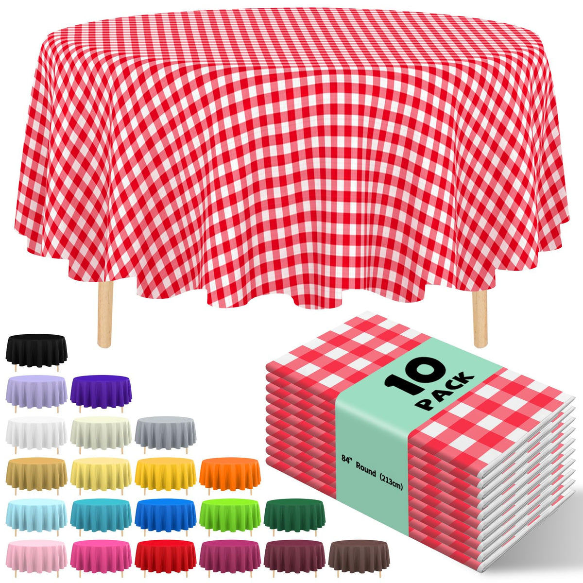 10 Pack Silver Grey Plastic Tablecloth 54x108 Inch Disposable Waterproof Rectangle Table Cover for Party Birthday Wedding Picnic Outdoor