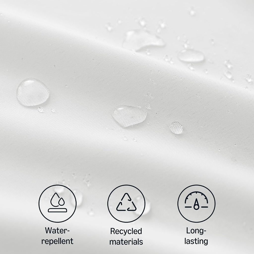 Amazon Basics Thin Rectangle Tablecloth, Water-Resistant Textured Fabric, Wrinkle Resistant, Washable Decorative Table Cover for Dining, Parties, 60" x 84", White, Pack of 1