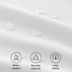 Amazon Basics Thin Rectangle Tablecloth, Water-Resistant Textured Fabric, Wrinkle Resistant, Washable Decorative Table Cover for Dining, Parties, 60" x 84", White, Pack of 1