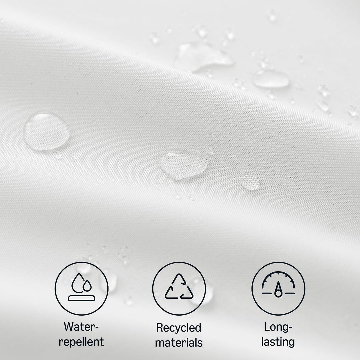Amazon Basics Thin Rectangle Tablecloth, Water-Resistant Textured Fabric, Wrinkle Resistant, Washable Decorative Table Cover for Dining, Parties, 60" x 84", White, Pack of 1