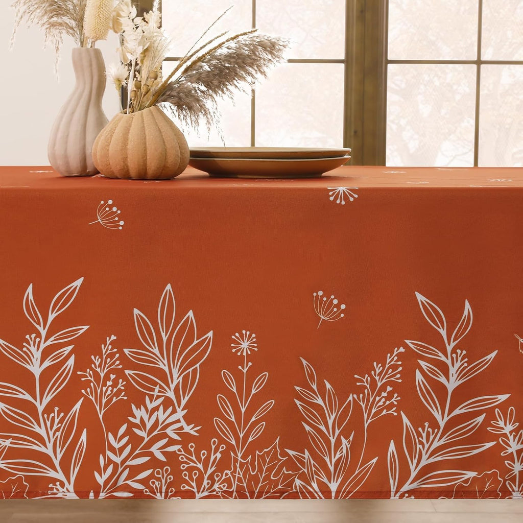 Softalker Fall Tablecloth Rectangle 60 x 84 Inch, Thanksgiving Home Decor