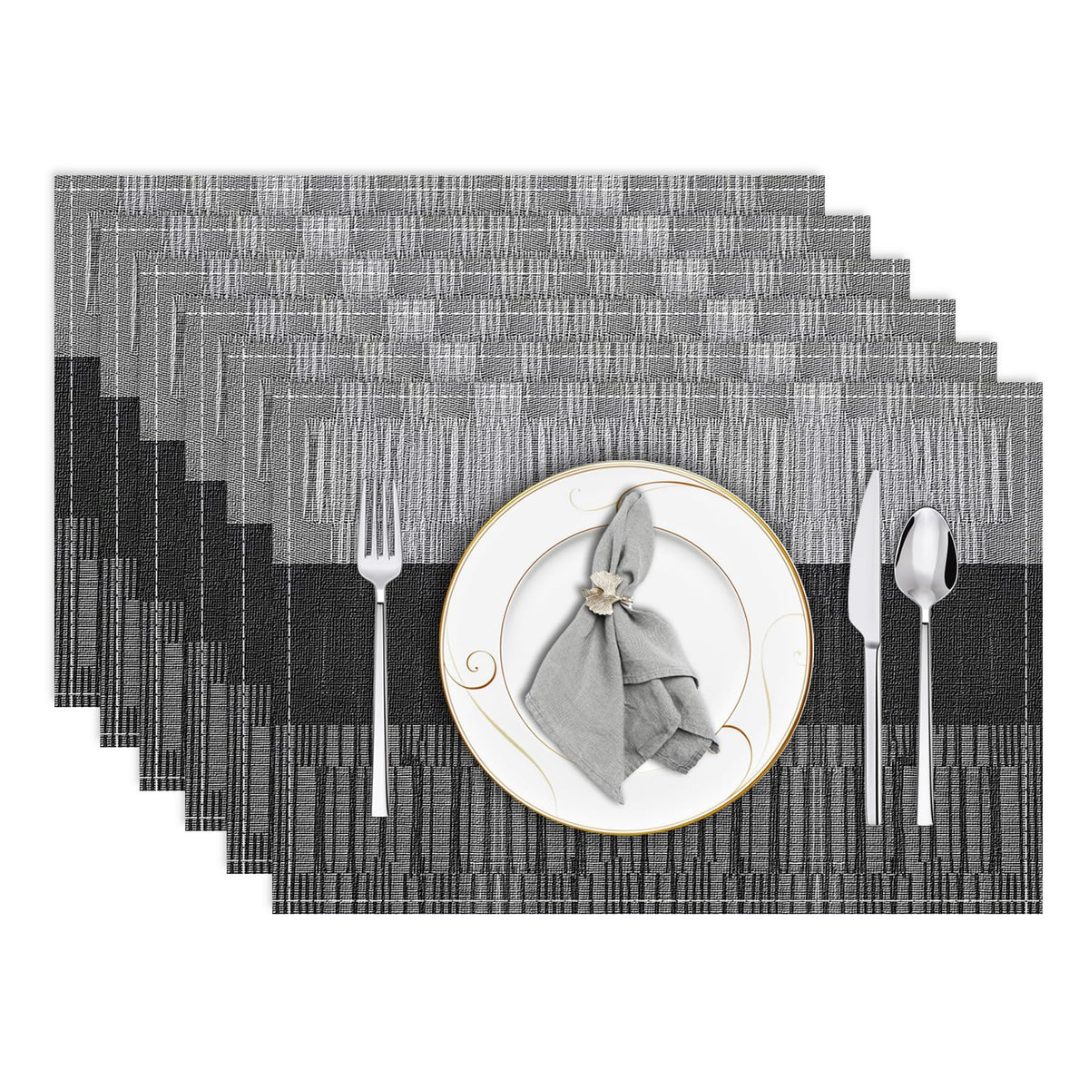 Niviy Placemats, Placemats Set of 4 Washable Place Mats, Green 12" x 18"