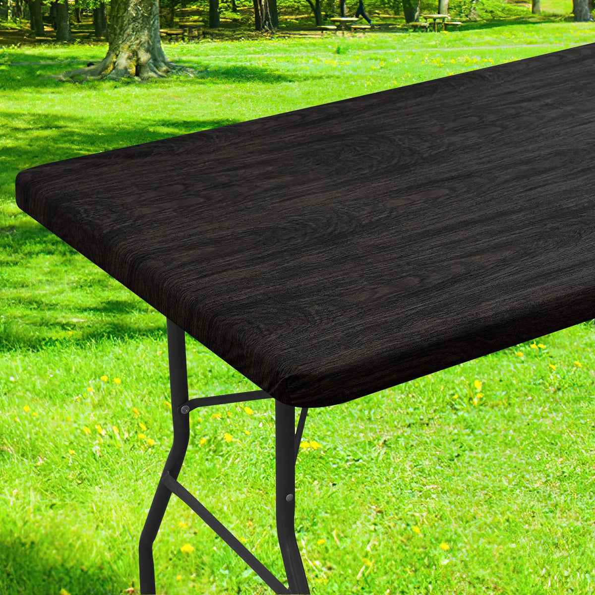 Smiry Rectangle Table Cloth, Waterproof Plastic Table Cover for 5FT Tables