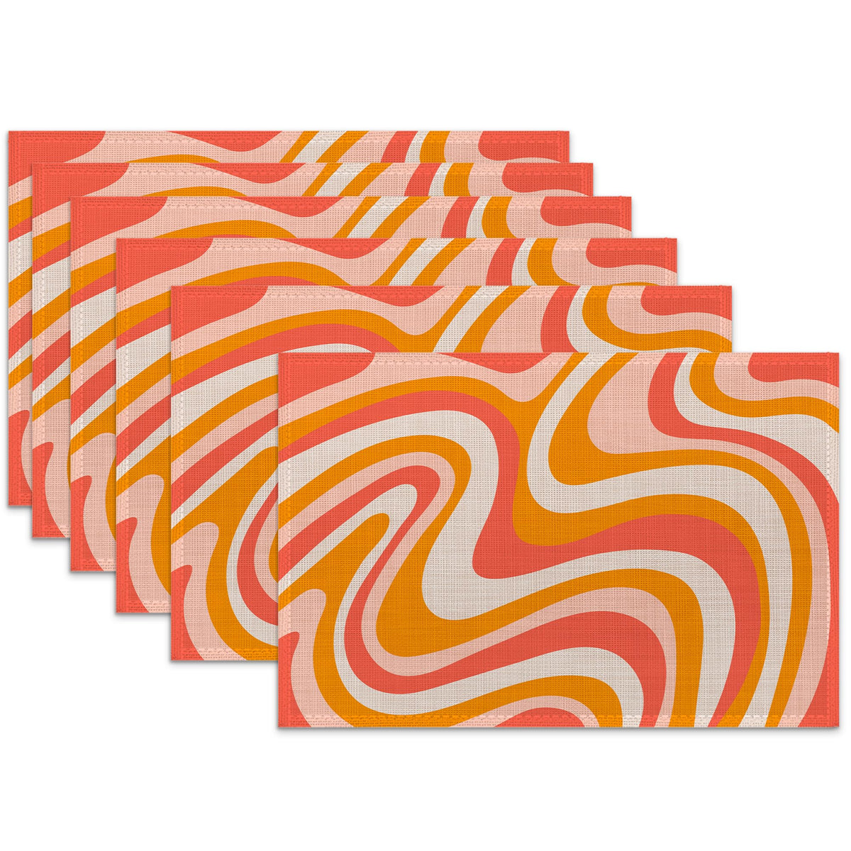 Lemon Placemats for Dining Table Set of 6,Summer Flower Leaves Place Mats for Home Party Kitchen Indoor Holiday Rustic Washable Heat Resistant Table Mats 12 x 18 Inch