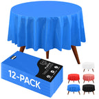 Utopia Kitchen Plastic Table Cloth Disposable [White, 12 Pack]